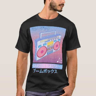 Vaporgolf-inzoomvak Retro 80s Japanse tapespeler T-shirt