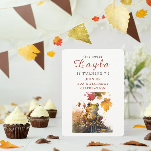 Vaporisations d'automne Grenouille - Carte d'invit