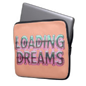 Vaporwave Aesthetics with Glitch Effect and Neon  Laptop Sleeve (Voorkant Links)