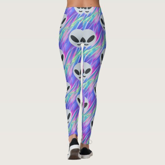 vaporwave alien emoji leggings (Achterkant)