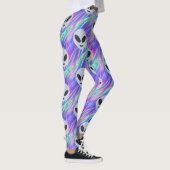 vaporwave alien emoji leggings (Rechts)