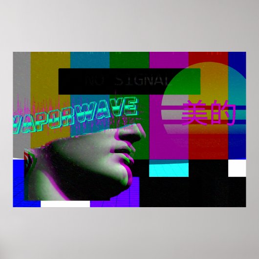 Vaporwave Art Poster | Vaporgolf-esthetisch Poster (Voorkant)