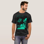 Vaporwave Cool Cat Japanese Urban Neon Style frien T-shirt (Voorkant volledig)