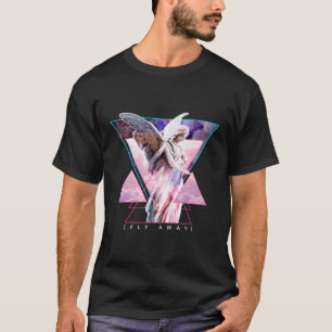 Vaporwave engel standbeeld vleugels vliegen weg es t-shirt