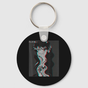 Vaporwave esthetisch zad Anime Girl Retro Eboy Egi Sleutelhanger