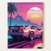 Vaporwave Futuriste Retro Sports Planneur de voitu (Dos)