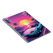 Vaporwave Futuristic Retro Sports Carnet automobil (Côté Droit)