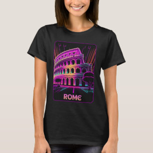 Vaporwave Het Colosseum Rome Italië Retro 80s T-shirt