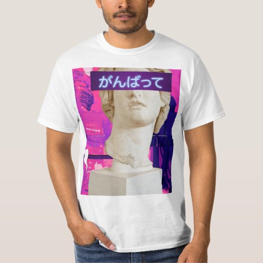 Vaporwave japans kawai beeld t-shirt (Voorkant)