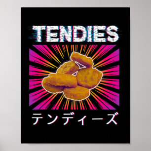 Vaporwave Kip Anime 80s Tenders Japane Poster
