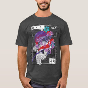 Vaporwave Koi Fish Japan Sakura Carp Breeder1344 T-shirt