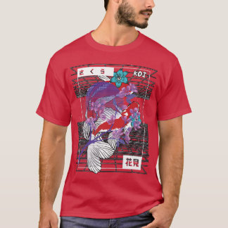 Vaporwave Koi Fish Japan Sakura Carp Breeder T-shirt