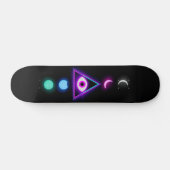 Vaporwave Moon Skateboard (Horizontaal)