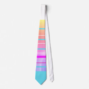 Vaporwave Pastels op White Digital Stripe Stropdas