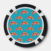 Vaporwave Pepperoni Kaas Pizza Slice Fastfood Poker Chips (Achterkant)