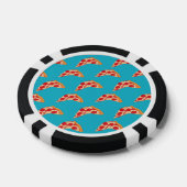 Vaporwave Pepperoni Kaas Pizza Slice Fastfood Poker Chips (Enkel)