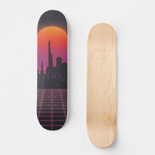 Vaporwave Skateboard (Voorkant)