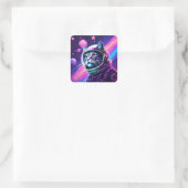 Vaporwave Space Cat Sticker – Retro Galaxy Kat A (Tas)