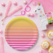 Vaporwave Sun Papieren Bordje (Feest)