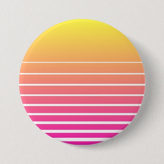 Vaporwave Sun Ronde Button 7,6 Cm (Voorkant)