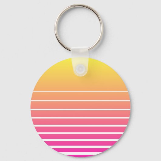 Vaporwave Sun Sleutelhanger (Voorkant)
