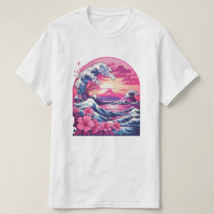 Vaporwave Synthwave 80's Japanse Grote Golf T-shirt