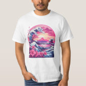 Vaporwave Synthwave 80's Japanse Grote Golf T-shirt (Voorkant)