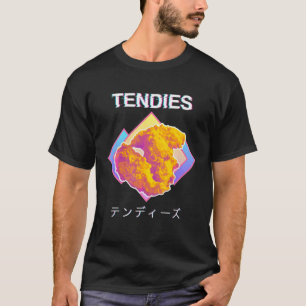 Vaporwave Tendies Chicken Tenders Japans Kanji T-shirt