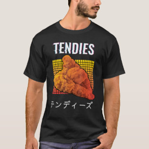 Vaporwave Tendies Chicken Tenders Japans Kanji T-shirt
