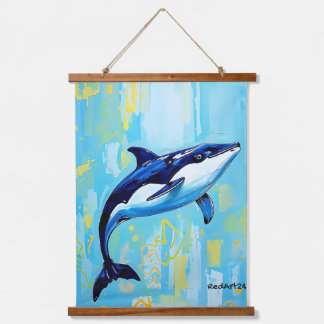 Vaquita-kunst aan de muur – Bedreigde bruinvis Hangend Wandkleed