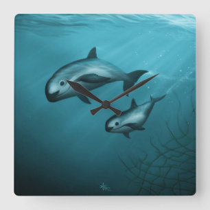 Vaquita Porpoises Vierkante Klok