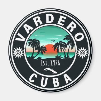 Varadero Cuba Island Retro Sunset Souvenirs 60s Magneet