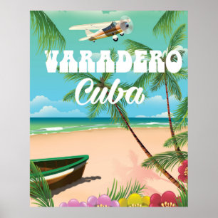 Varadero Cubaanse strand vakantieposter Poster