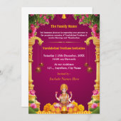 Varalakshmi Vratham Invitation Kaart (Voorkant / Achterkant)