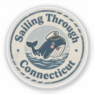  varen door Connecticut Whale Sticker