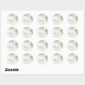 Varen Eucalyptus Groene Beplanting Bruidsdouche Ronde Sticker (Vel)