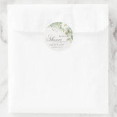 Varen Eucalyptus Groene Beplanting Bruidsdouche Ronde Sticker (Tas)