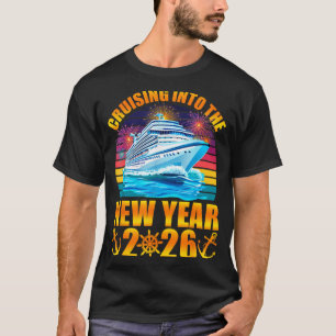 Varen het nieuwe jaar 2026 in Cruise Oud en Nieuw T-shirt