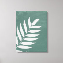 "Varen in stilte" - Een minimalistisch wit varenbl