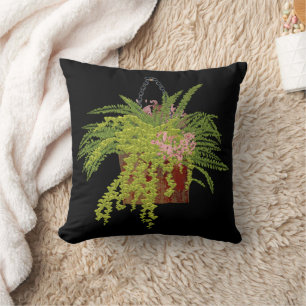 Varen Klimop Hangende Plant Botanische Illustratie Kussen