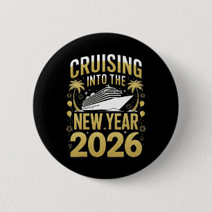 Varen naar 2026 Oud en Nieuw Cruise Vakantie M Ronde Button 5,7 Cm