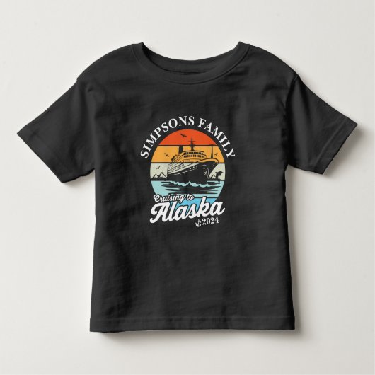 Varen naar Alaska Custom Family Matching Group Kinder Shirts (Voorkant)