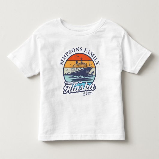 Varen naar Alaska Custom Family Matching Group Kinder Shirts (Voorkant)