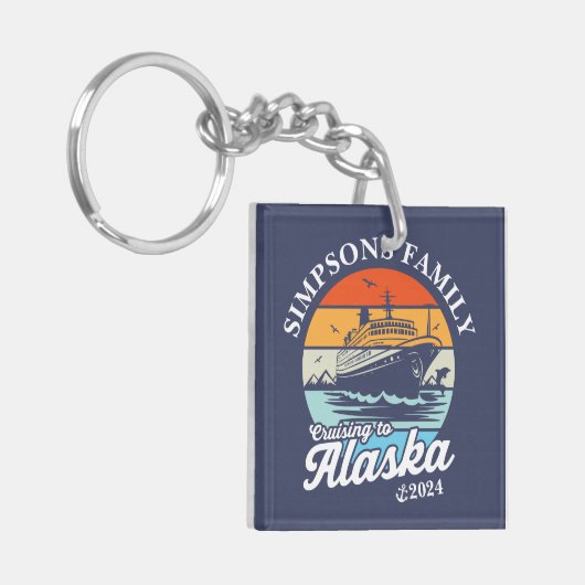 Varen naar Alaska Custom Family Matching Group Sleutelhanger (Voorkant Links)