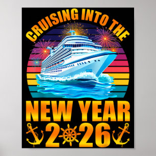 Varen naar het nieuwe jaar 2026 Cruise Oud en Nieu Poster