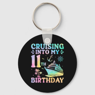 Varen naar mijn 11e verjaardagsvakantietrip 11 jaa sleutelhanger