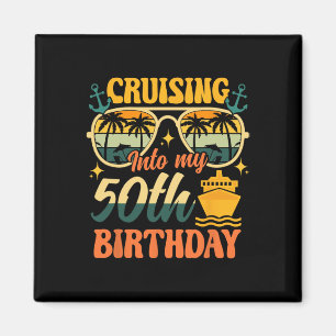 Varen naar mijn 50e verjaardag 50 jaar oud cruise magneet
