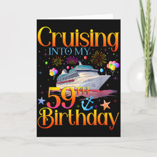 Varen naar mijn 59e verjaardag Cruise 59 jaar oud  Kaart
