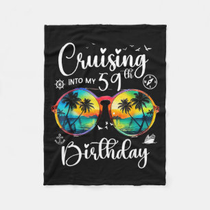 Varen naar mijn 59e verjaardagsreis Vakantie Cruis Fleece Deken