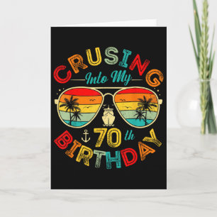 Varen naar mijn 70e verjaardag Cruise Ship Feest 7 Kaart